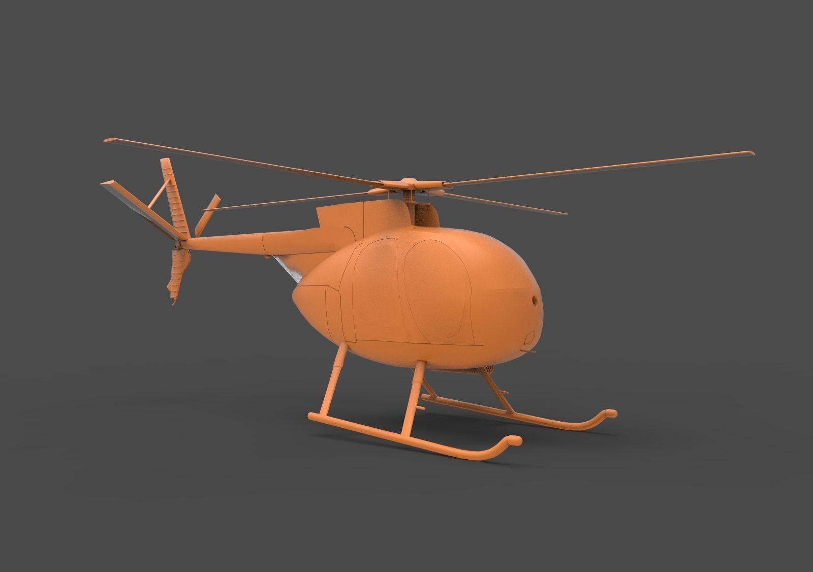 Hughes OH-6 Cayuse 3D print model_2