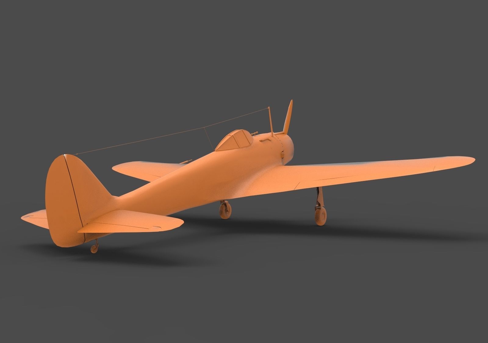 Nakajima Ki-43 3D print model_4