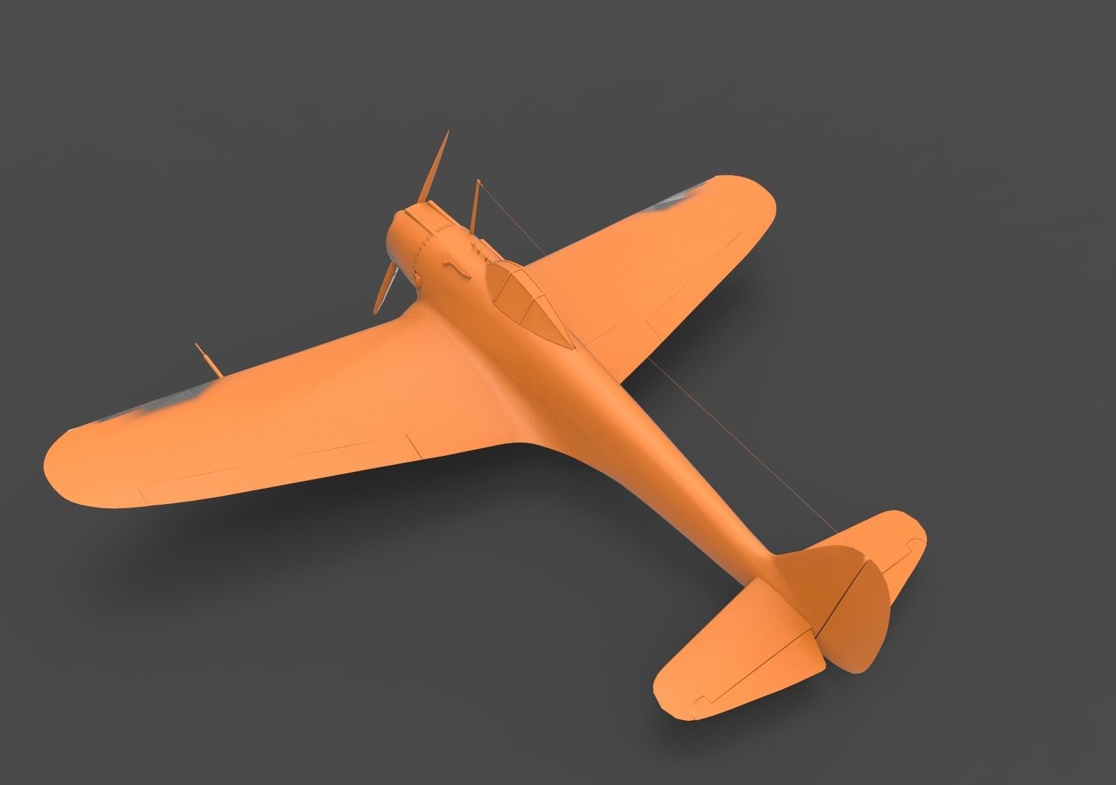 Nakajima Ki-43 3D print model_6