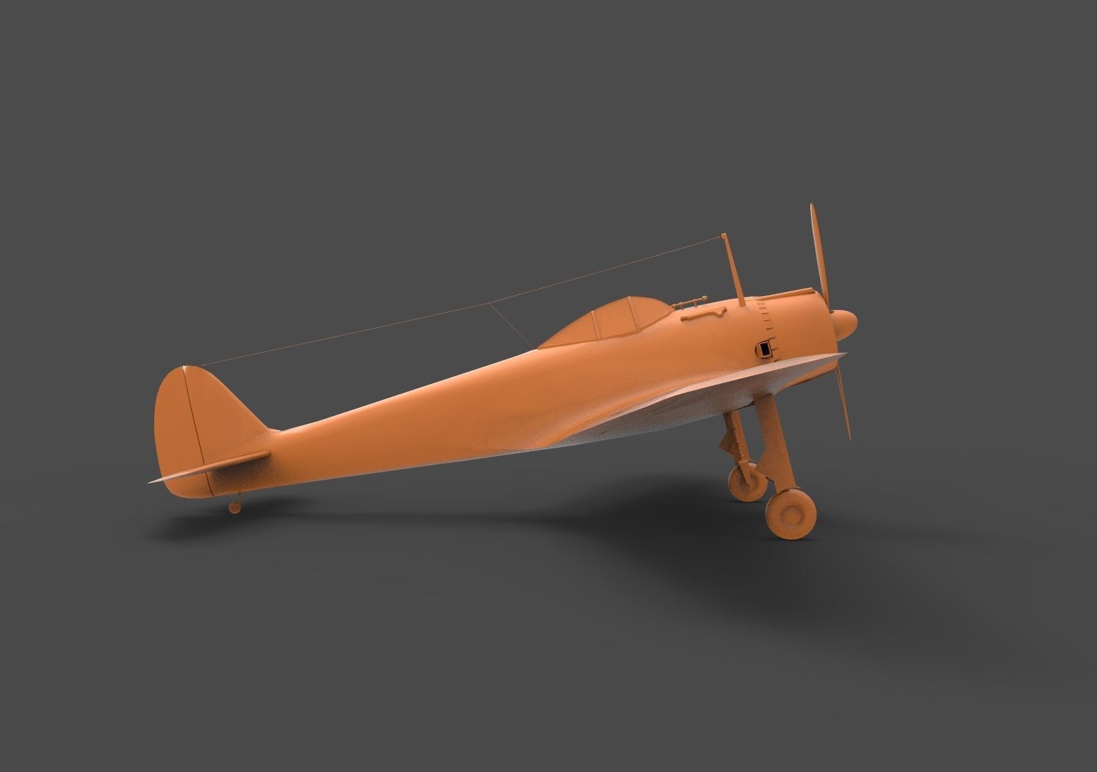 Nakajima Ki-43 3D print model_3