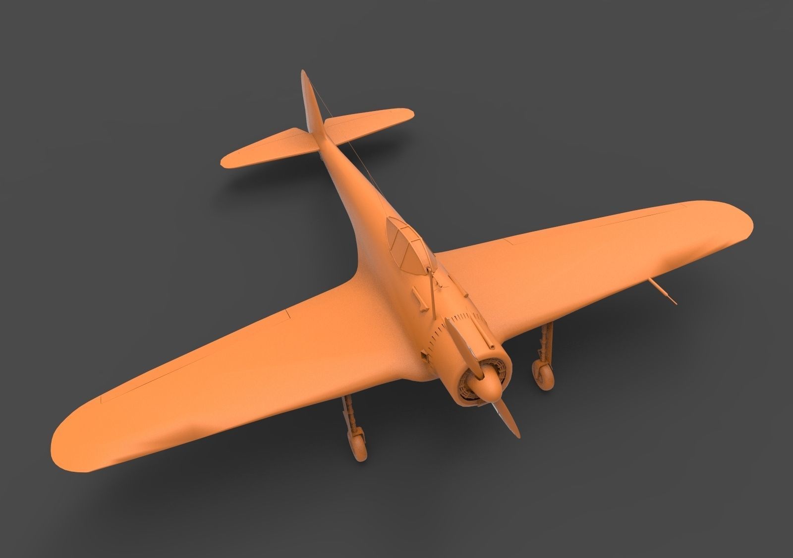 Nakajima Ki-43 3D print model_7