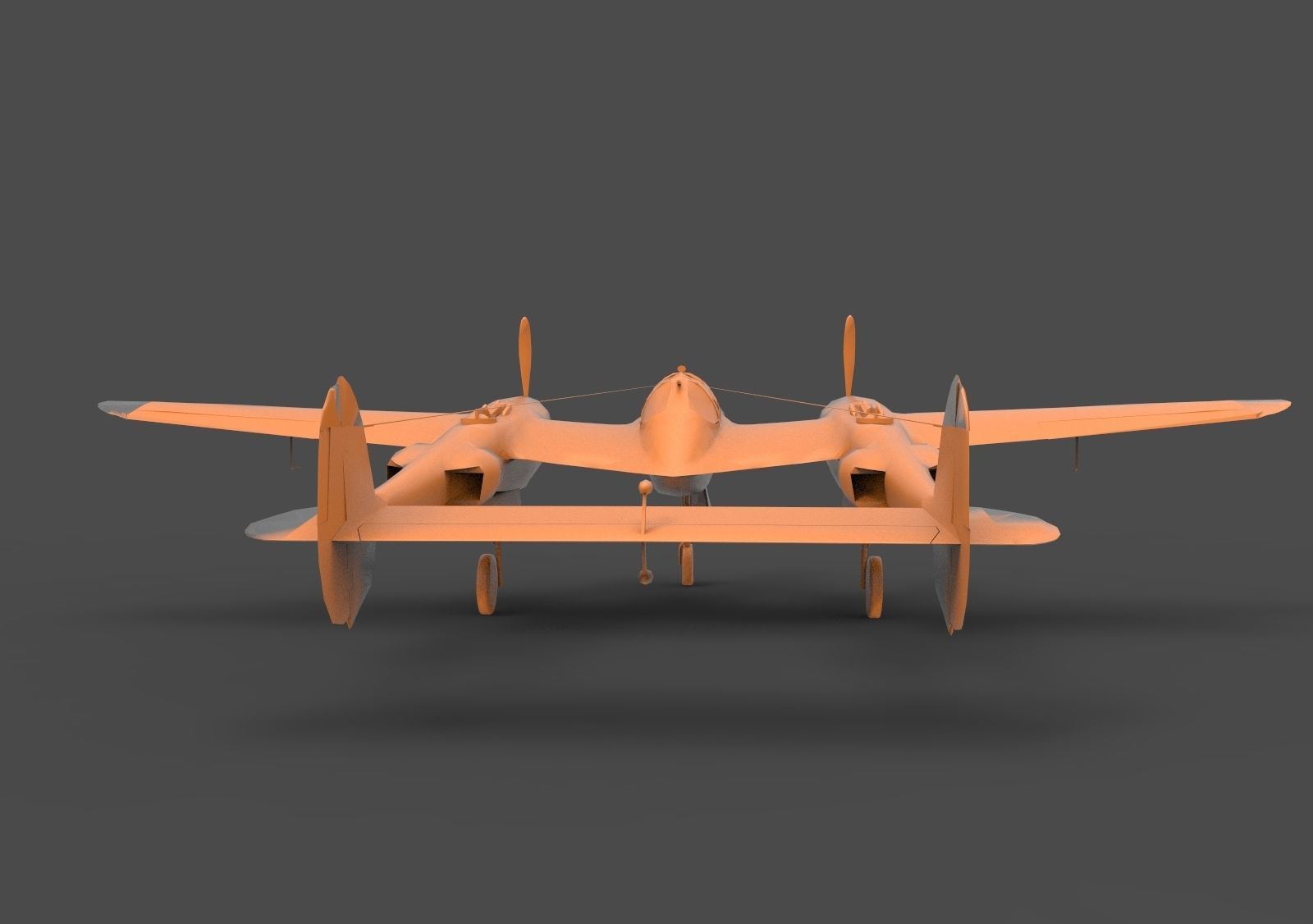 Lockheed P-38 3D print model_5
