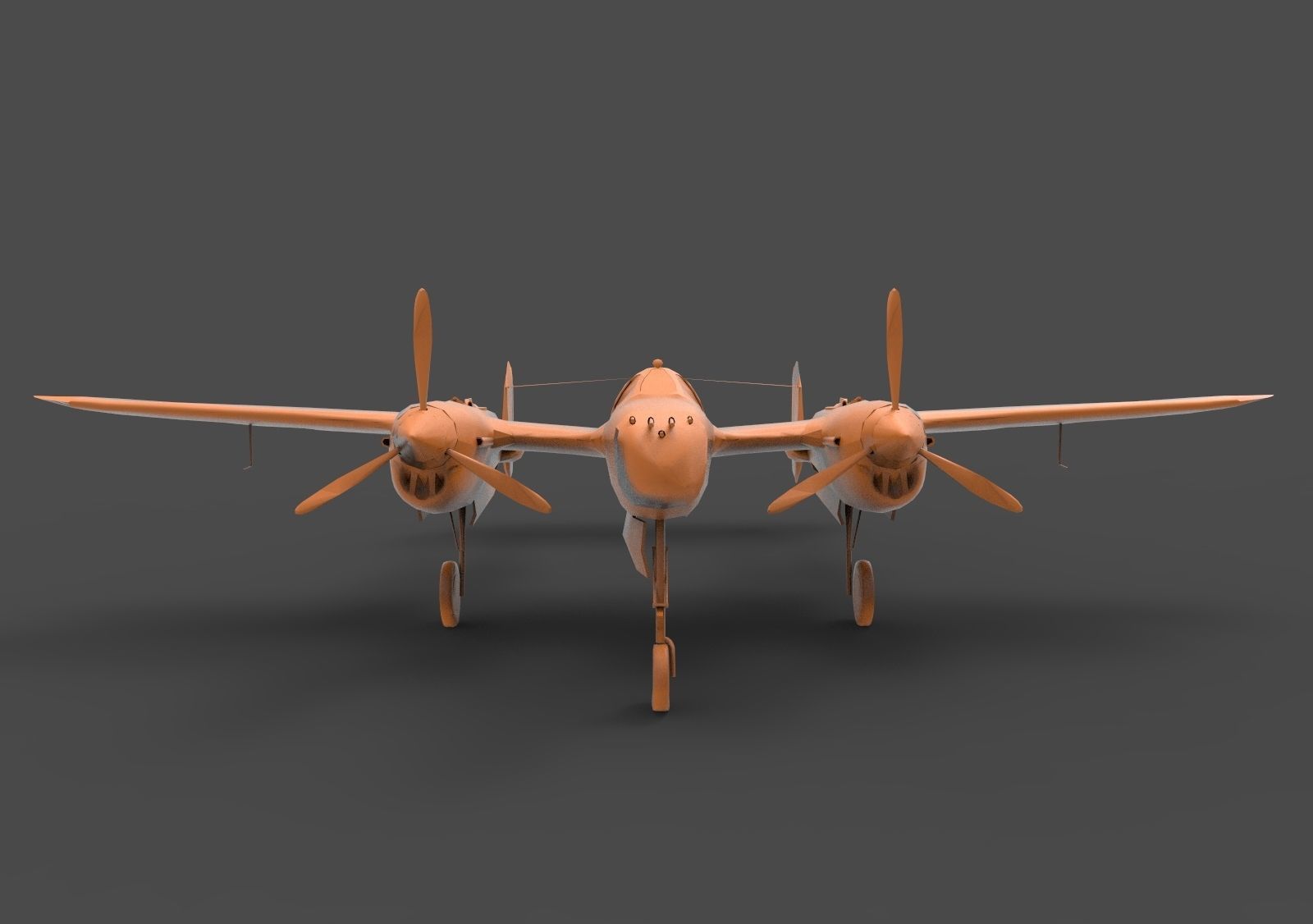 Lockheed P-38 3D print model_1