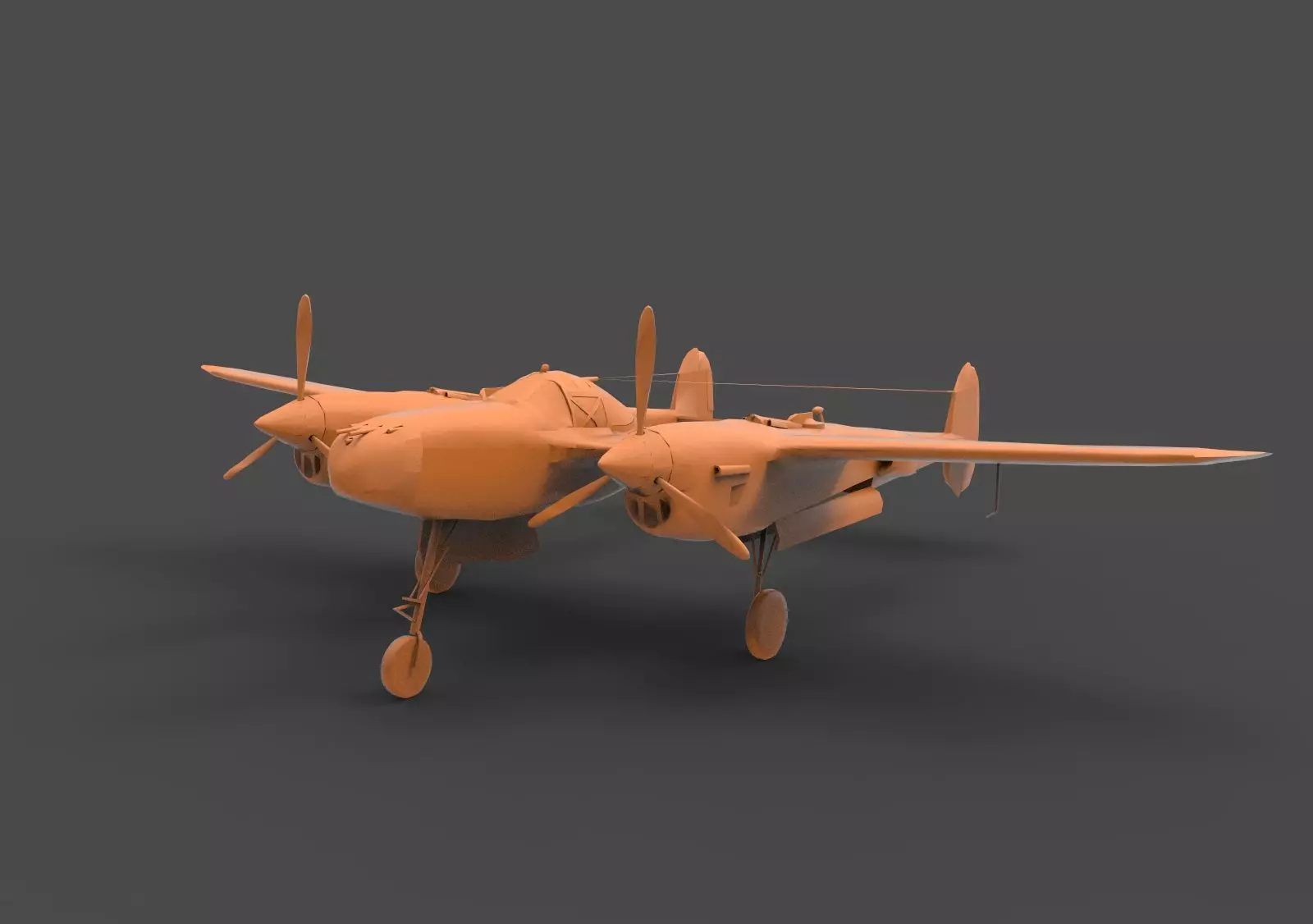 Lockheed P-38 3D print model_0