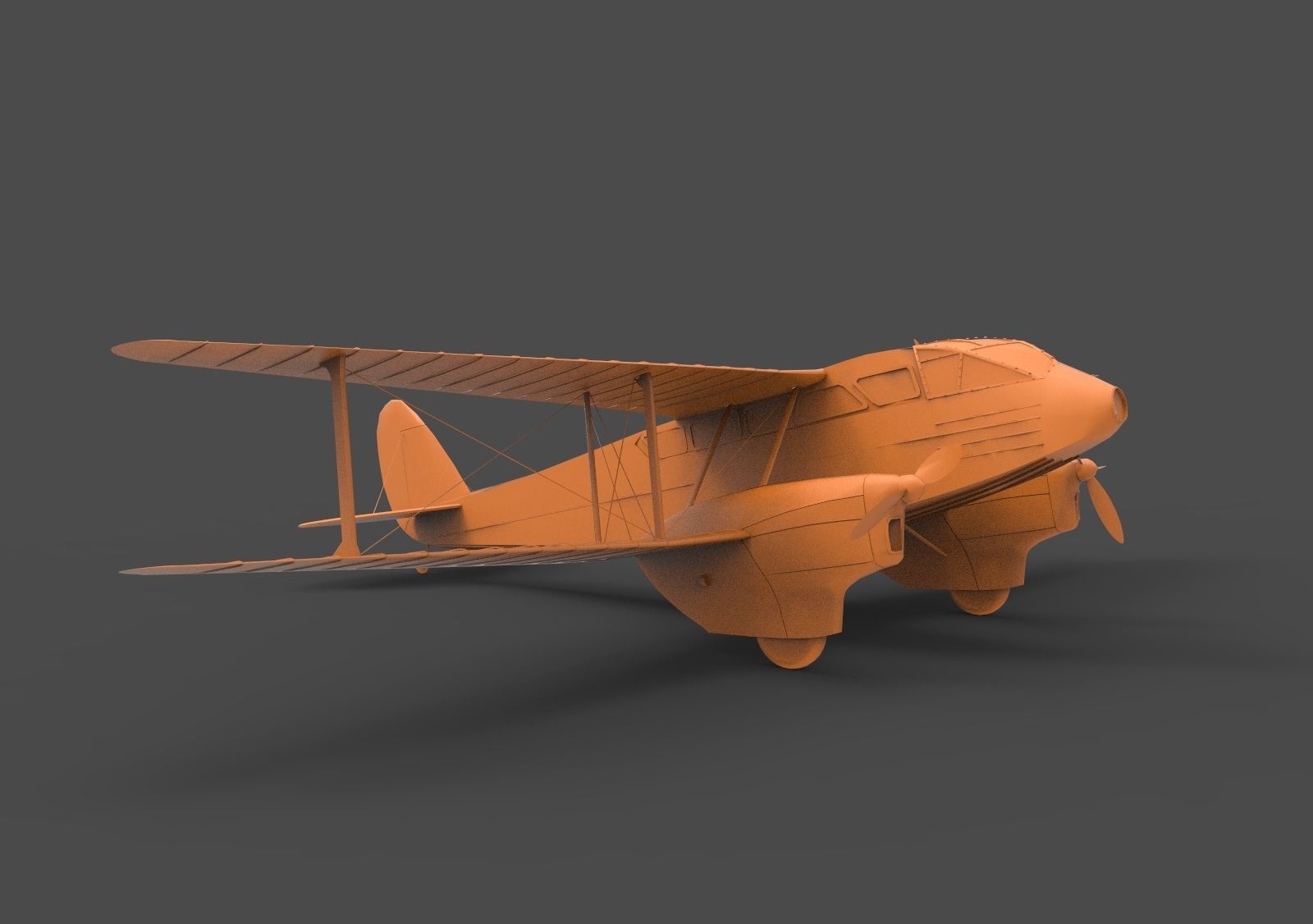Havilland Dragon Rapide 3D print model_2