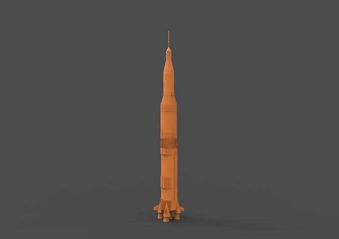 Saturn Rocket 3D print model