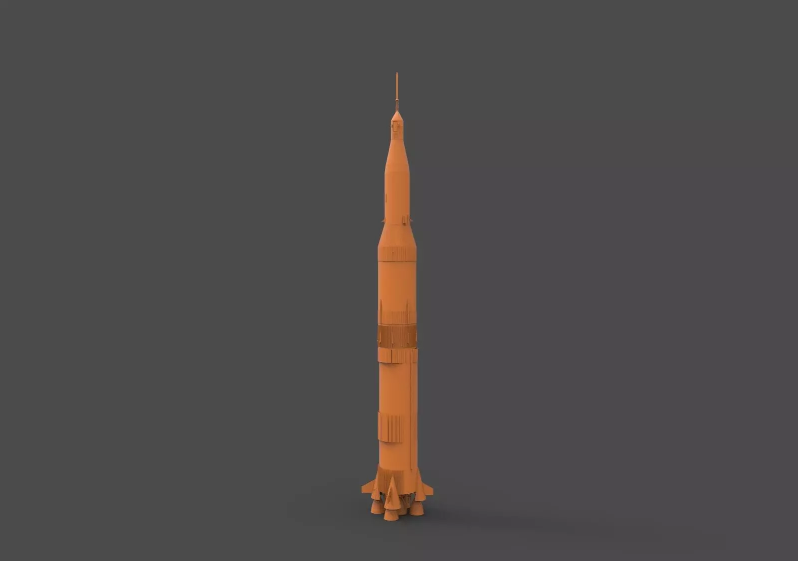 Saturn Rocket 3D print model_0