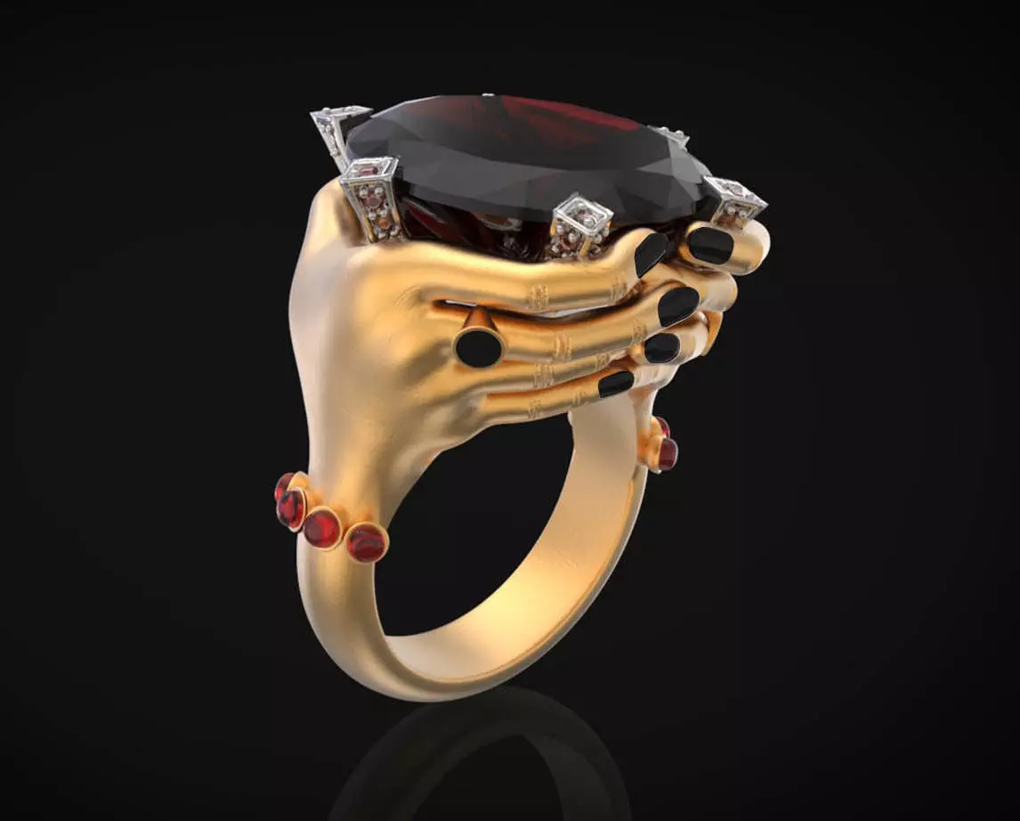 Hands ring for woman 3d printing 3D print model