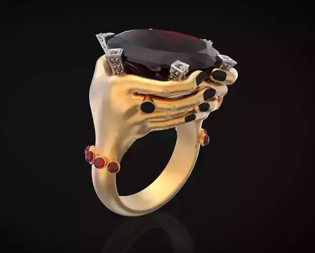  Hands ring for woman 3d printing 3D print model