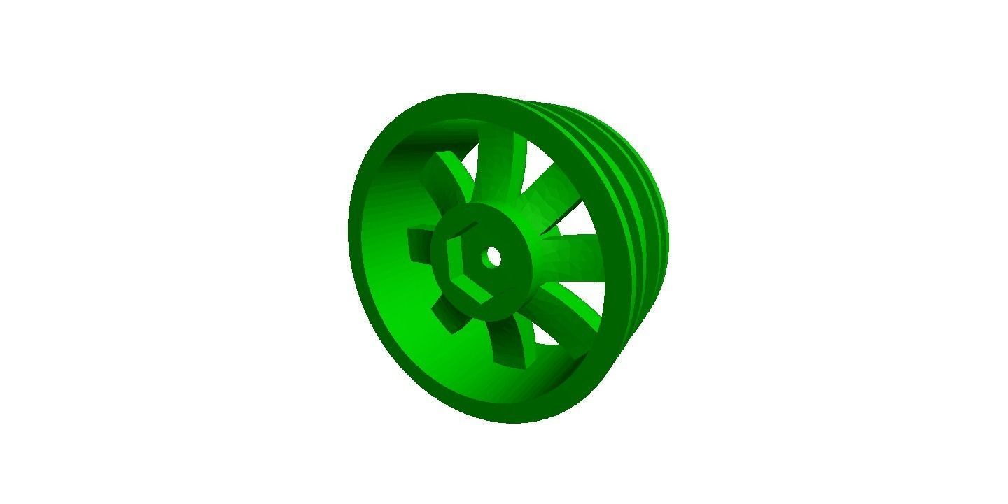 RC Car Drift Wheel Smoor width 24mm offset minus 4mm 3D print model_1