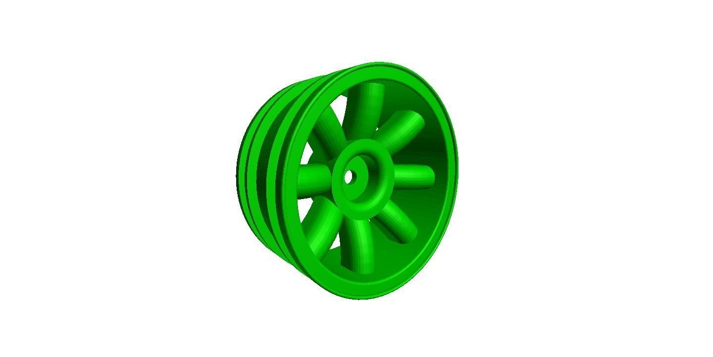 RC Car Drift Wheel Smoor width 24mm offset minus 4mm 3D print model_0