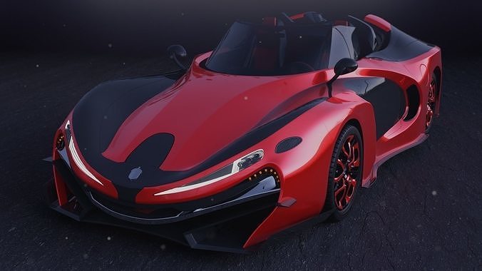 Red car 3D model