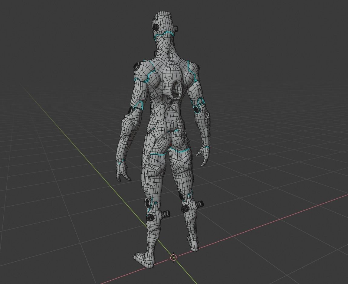 Robot RBT Low-poly 3D model_10