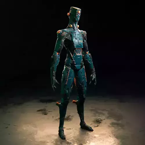 Robot RBT Low-poly 3D model Robot RBT Low-poly 3D model