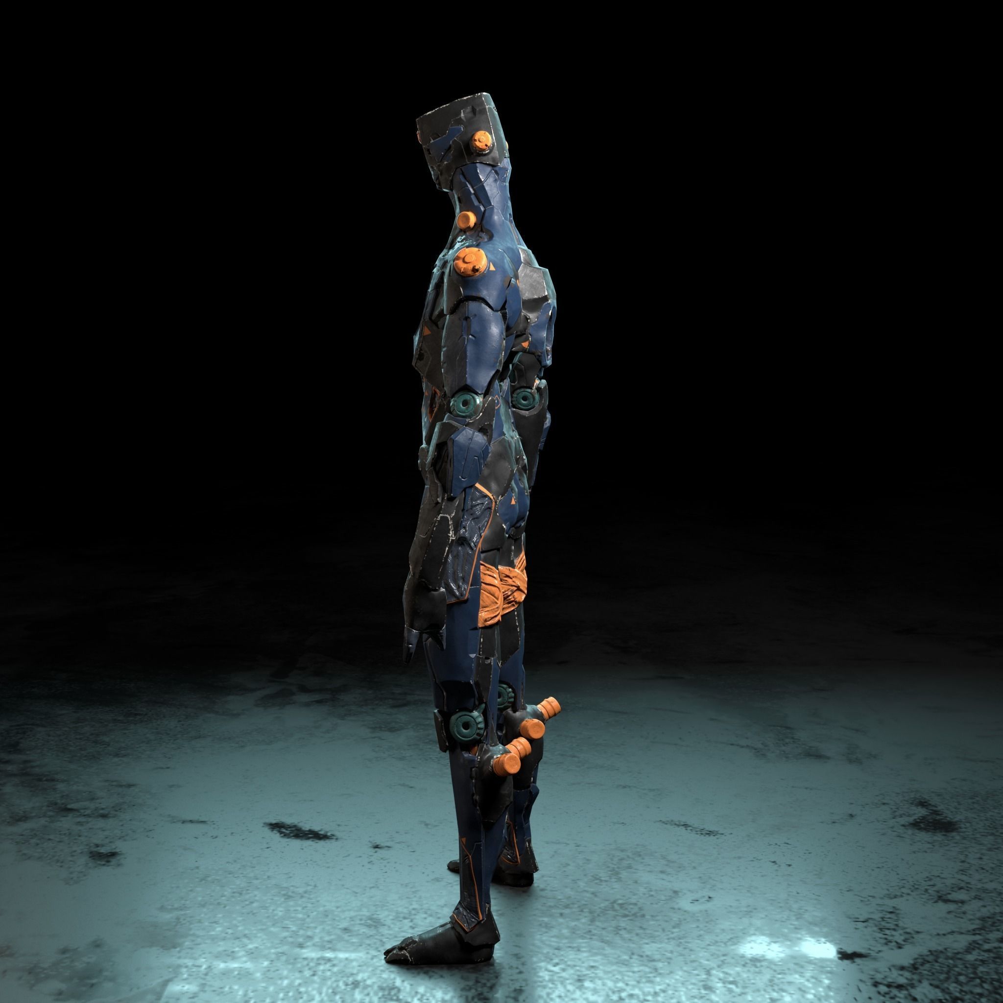 Robot RBT Low-poly 3D model_7