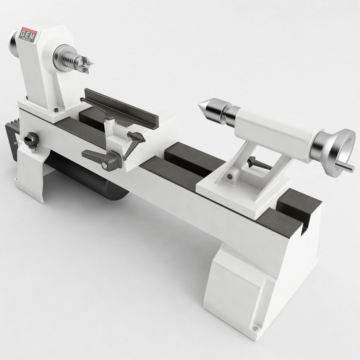 Variable Speed Mini Lathe 3D model_1