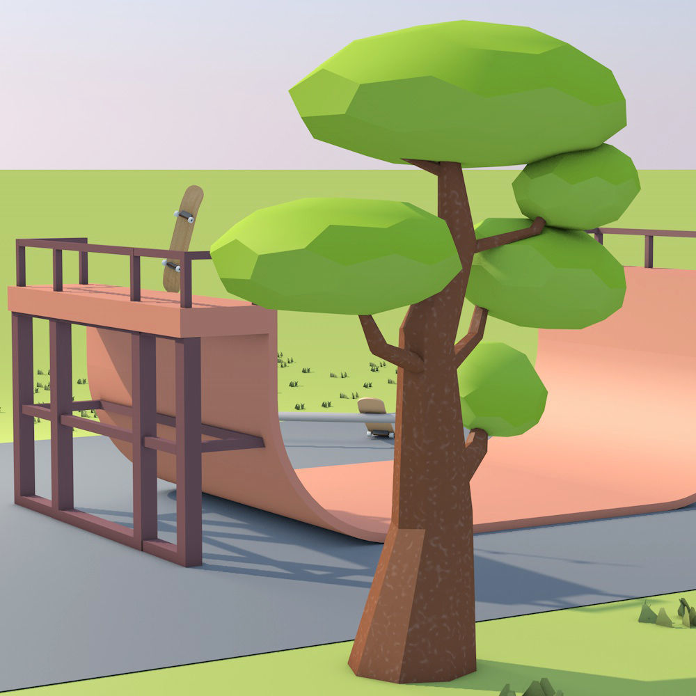 Skateboard Park 3D model_2
