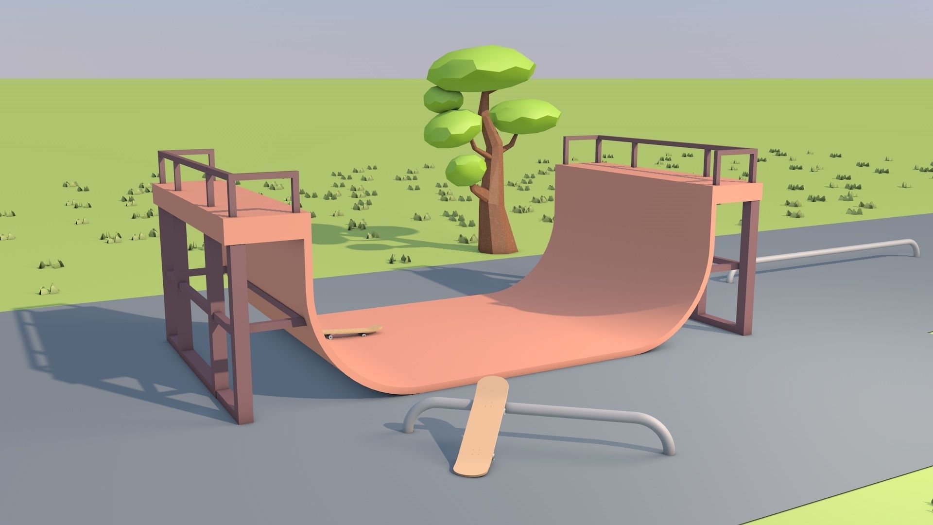 Skateboard Park 3D model_4