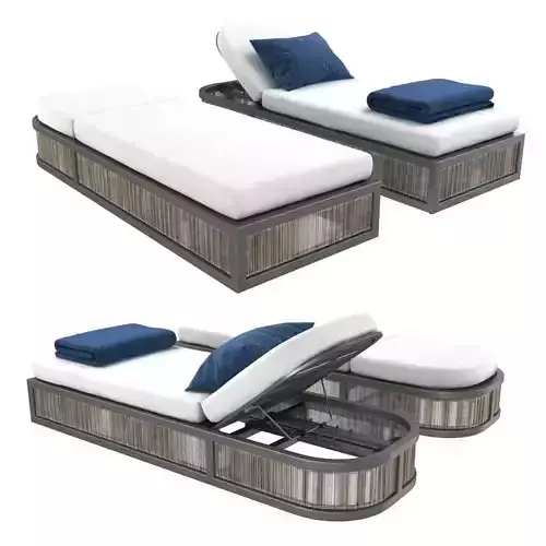 Restoration Hardware CAPRI ALUMINUM CHAISE