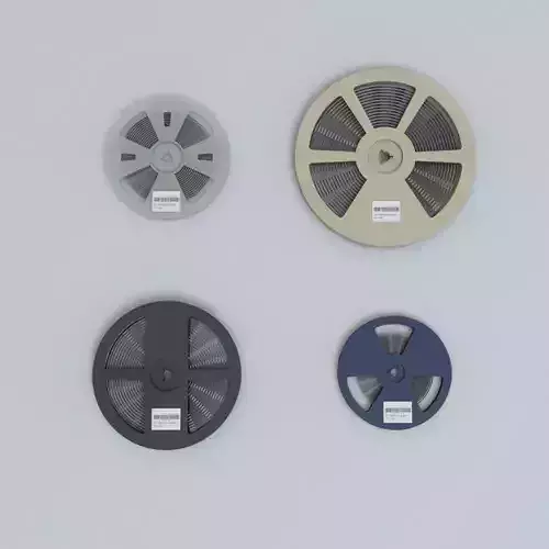 reel chip Low-poly 3D model