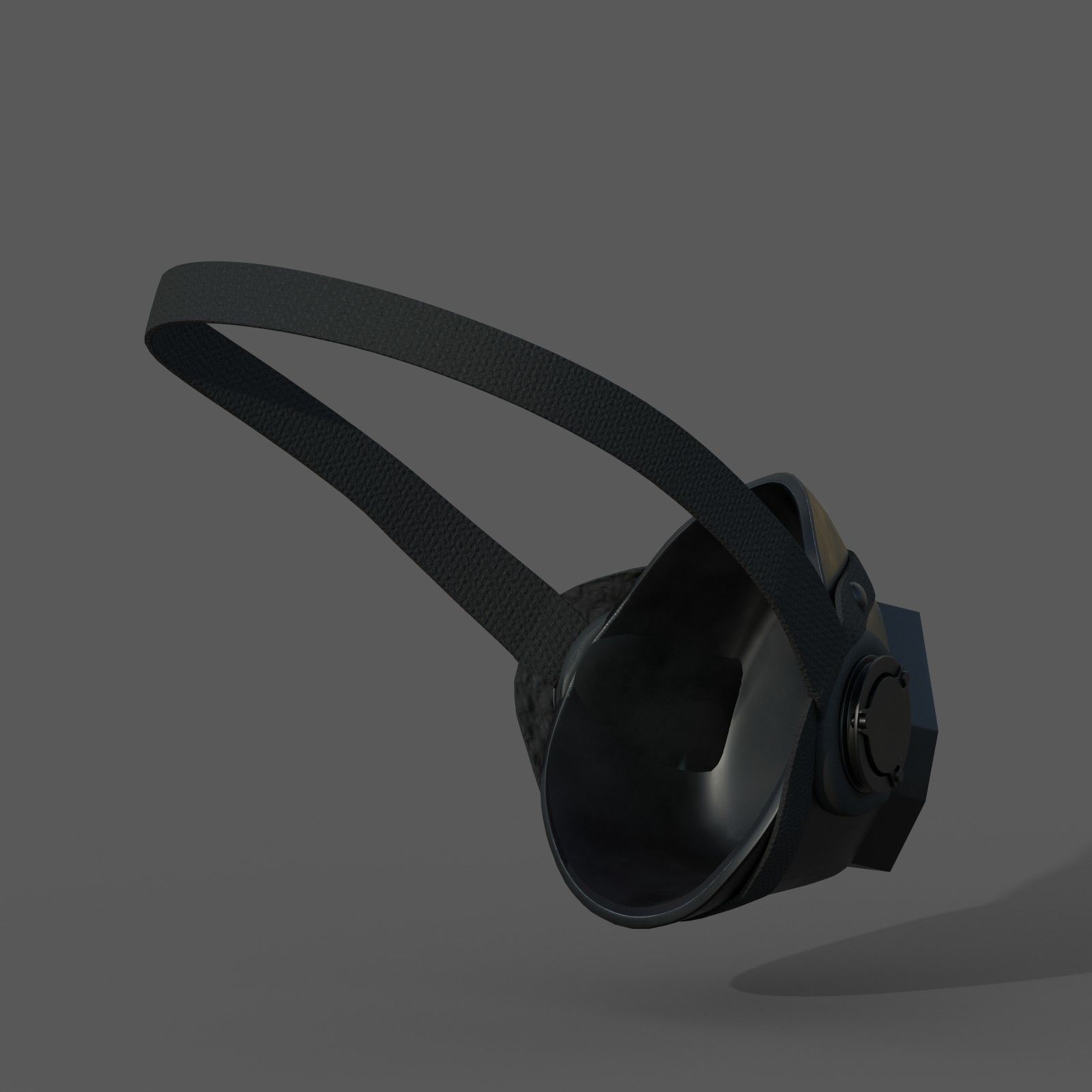 Gas mask helmet 3d model military combat fantasy cyborg armor  Low-poly 3D model_8