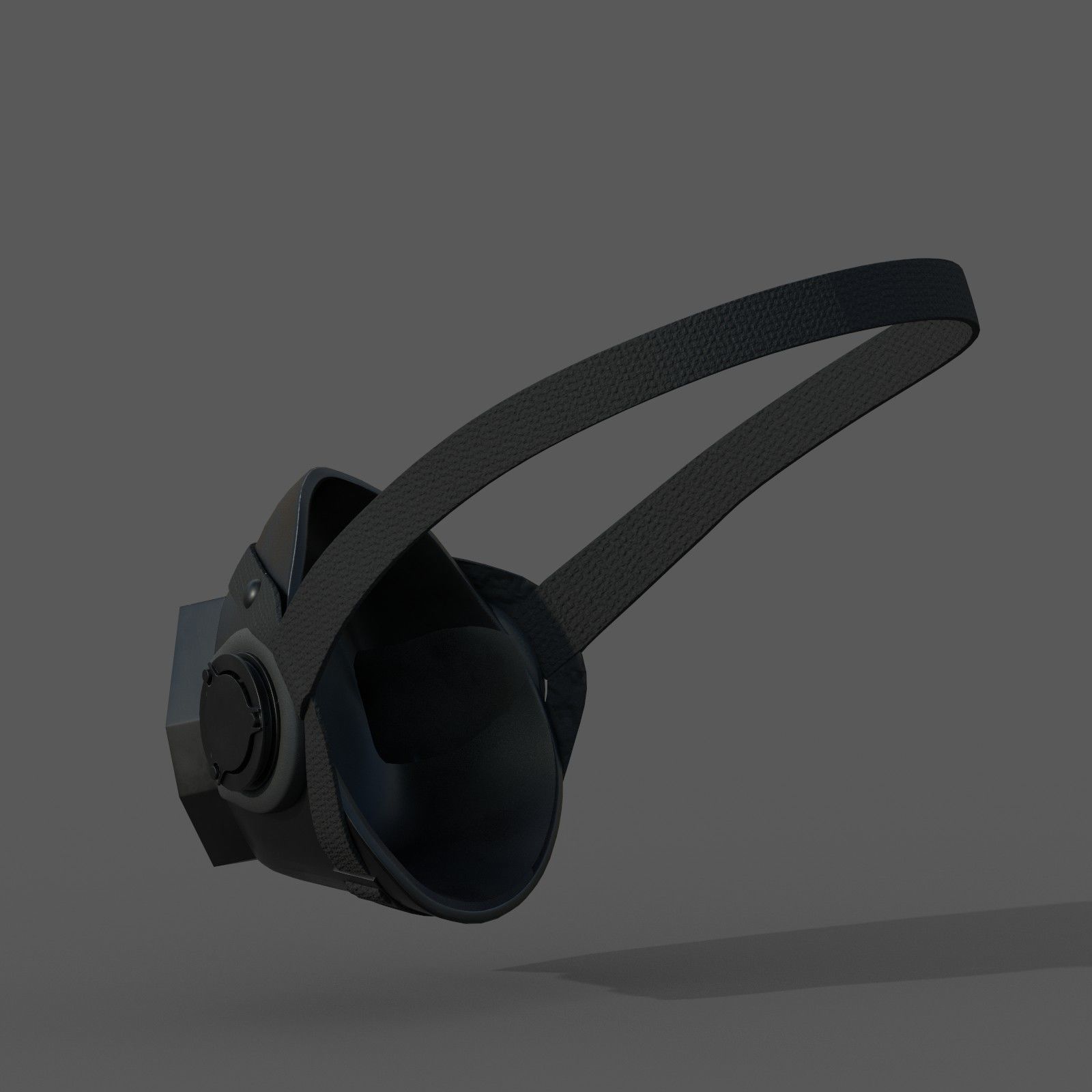 Gas mask helmet 3d model military combat fantasy cyborg armor  Low-poly 3D model_7