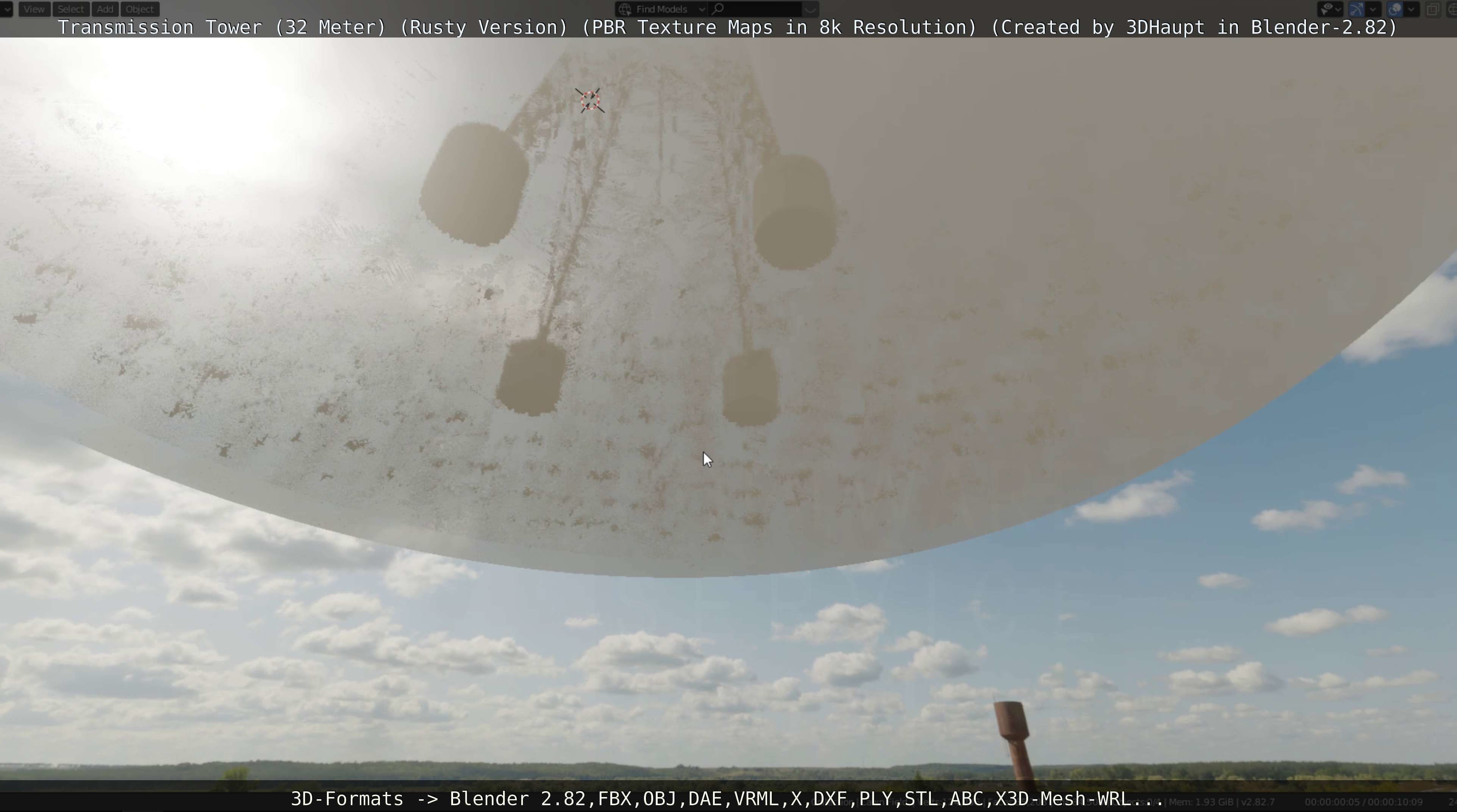 Transmission Tower 32 Meter Rusty Version Low-poly 3D model_100