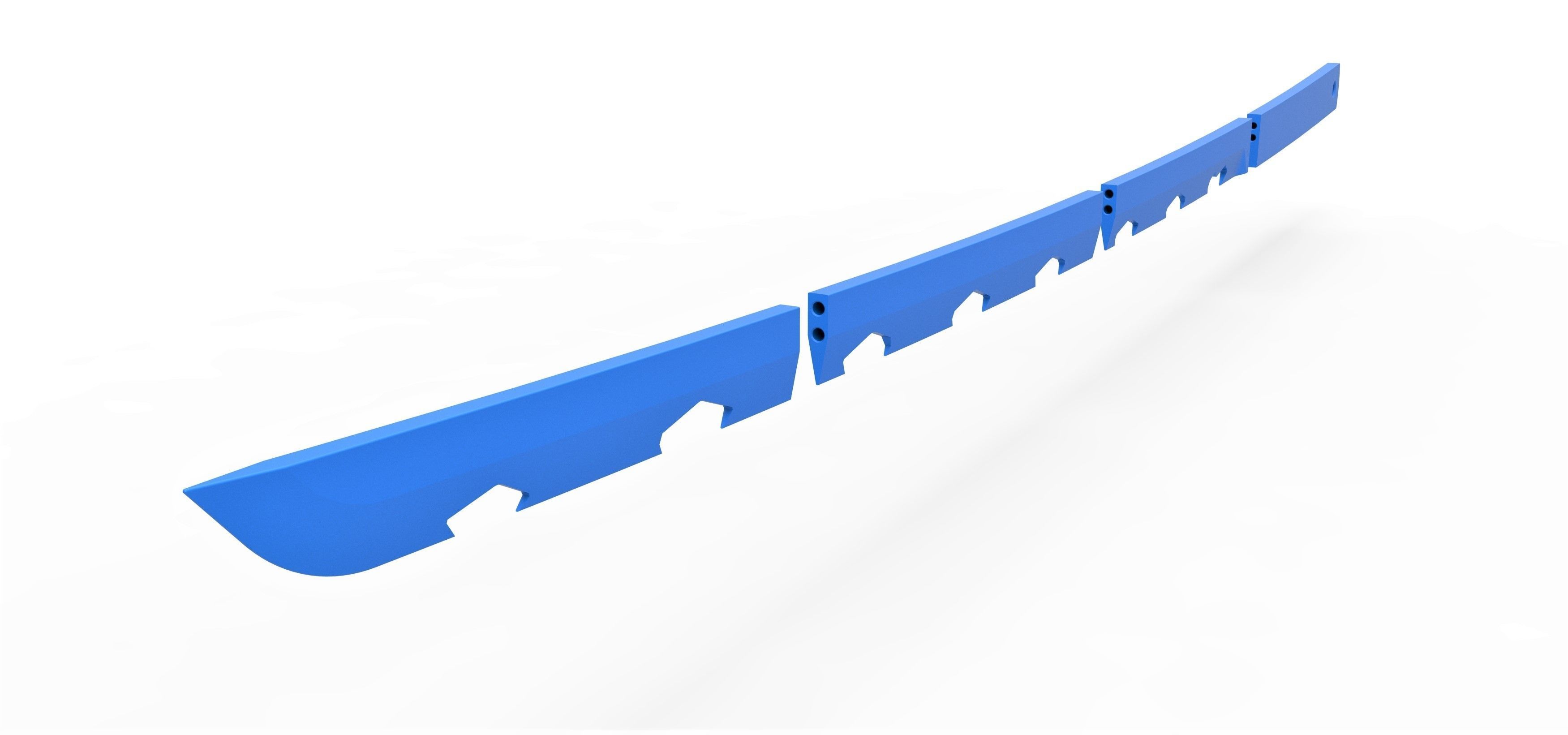 Blade for the sword of Inosuke Hashibira Demon Slayer 3D print model_6