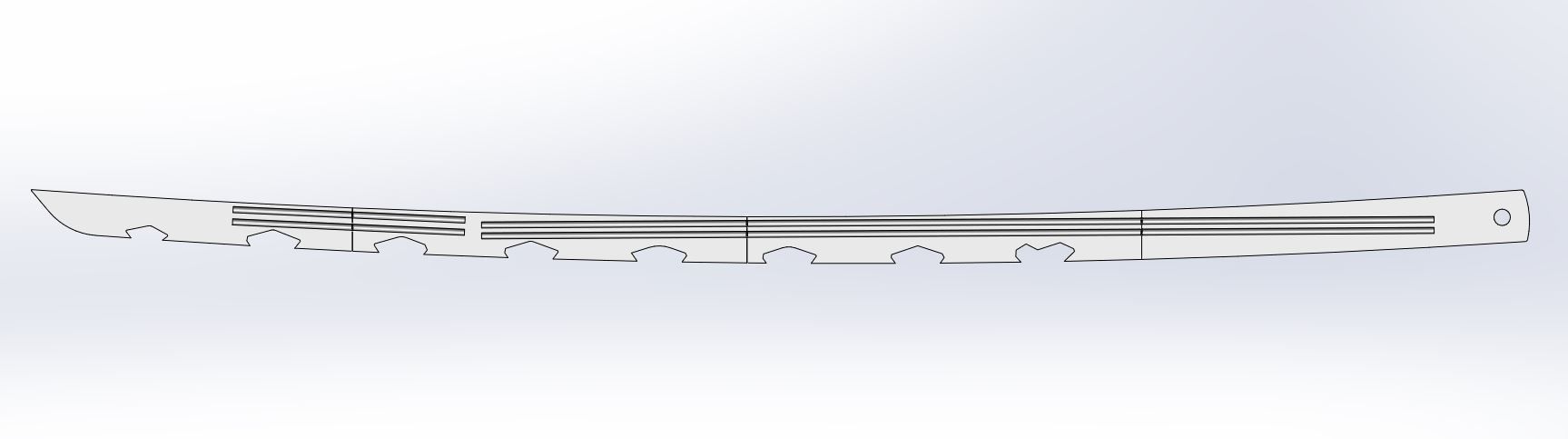 Blade for the sword of Inosuke Hashibira Demon Slayer 3D print model_10