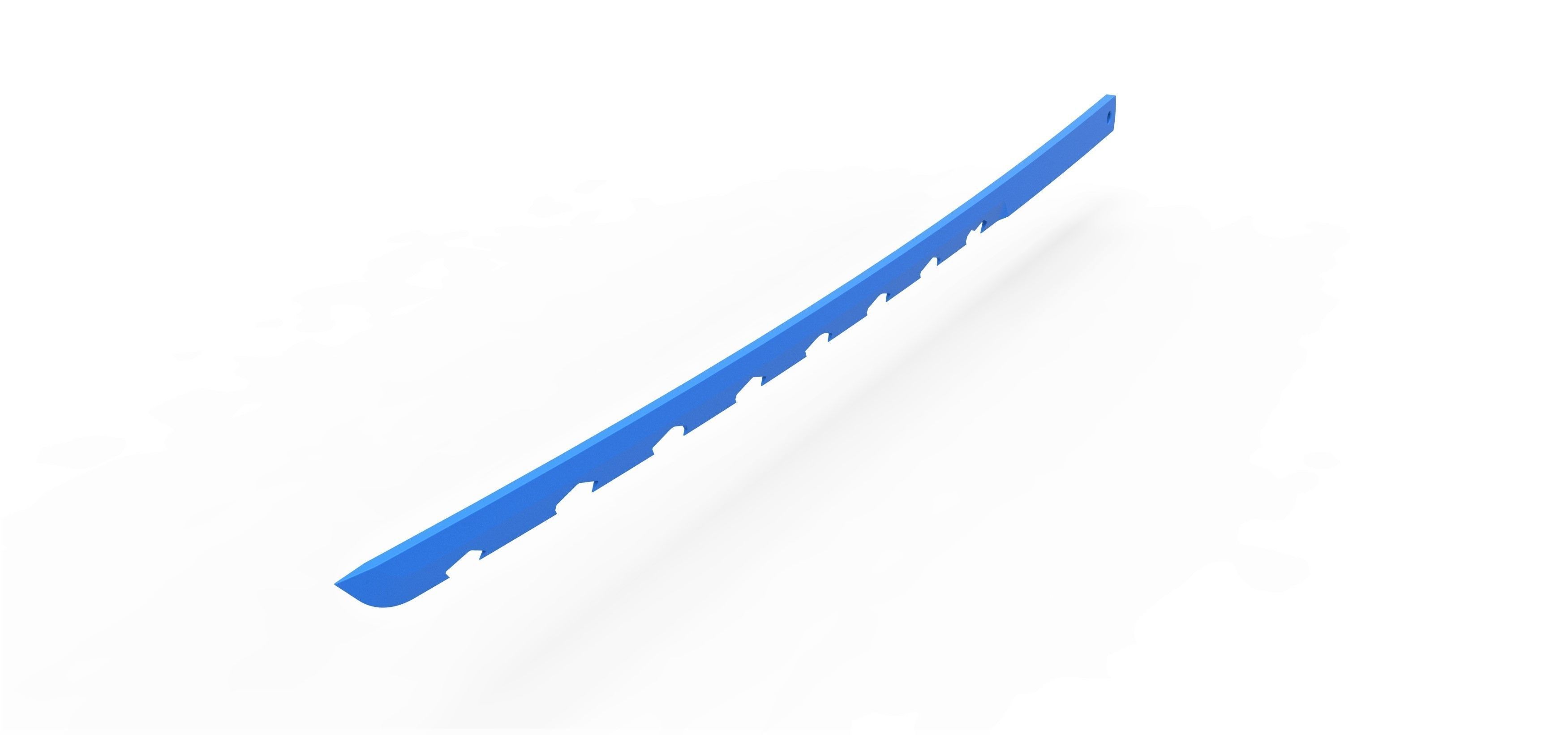 Blade for the sword of Inosuke Hashibira Demon Slayer 3D print model_2