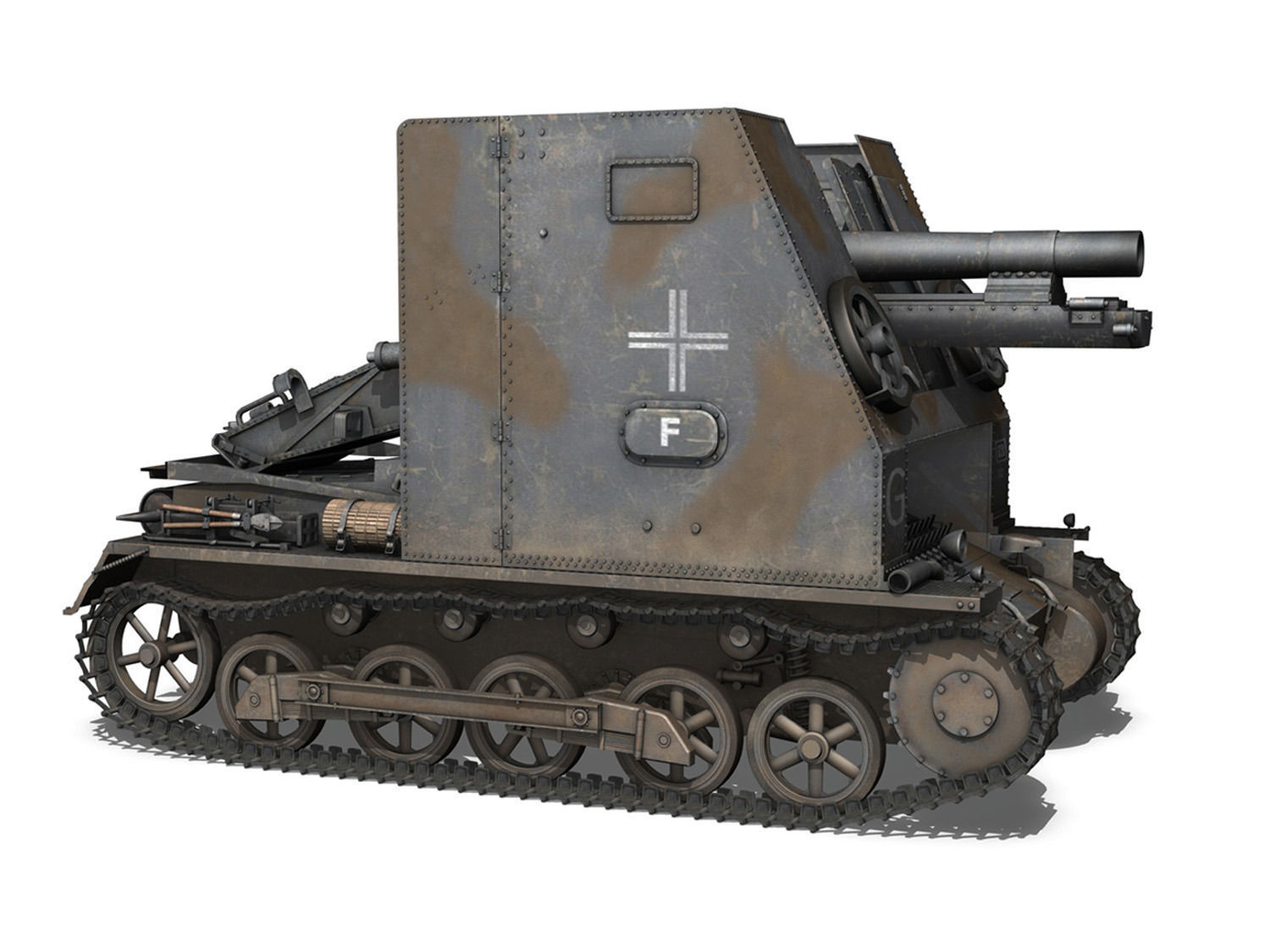 Sturmpanzer1 - Bison - 1 PzDiv 3D model_7
