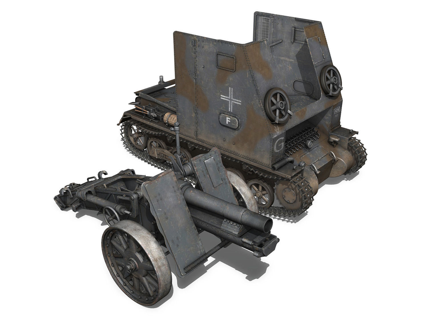 Sturmpanzer1 - Bison - 1 PzDiv 3D model_9