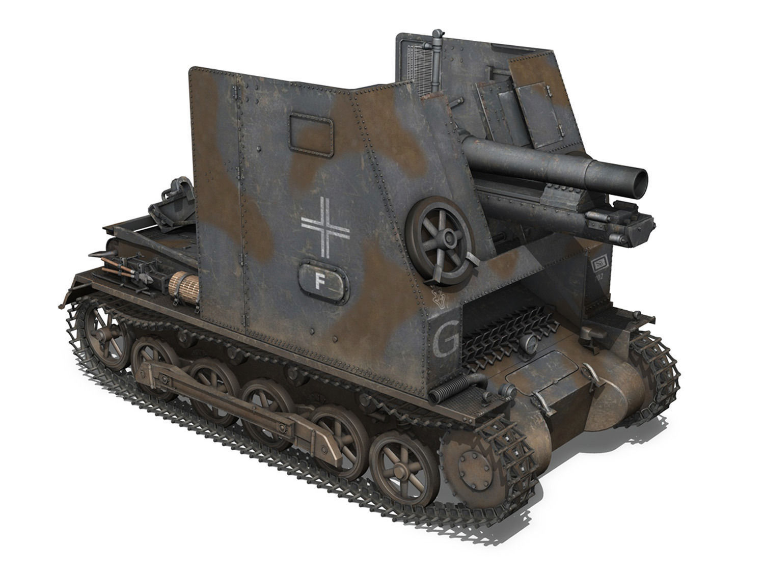 Sturmpanzer1 - Bison - 1 PzDiv 3D model_8
