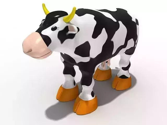 Cartoon cow 3D model