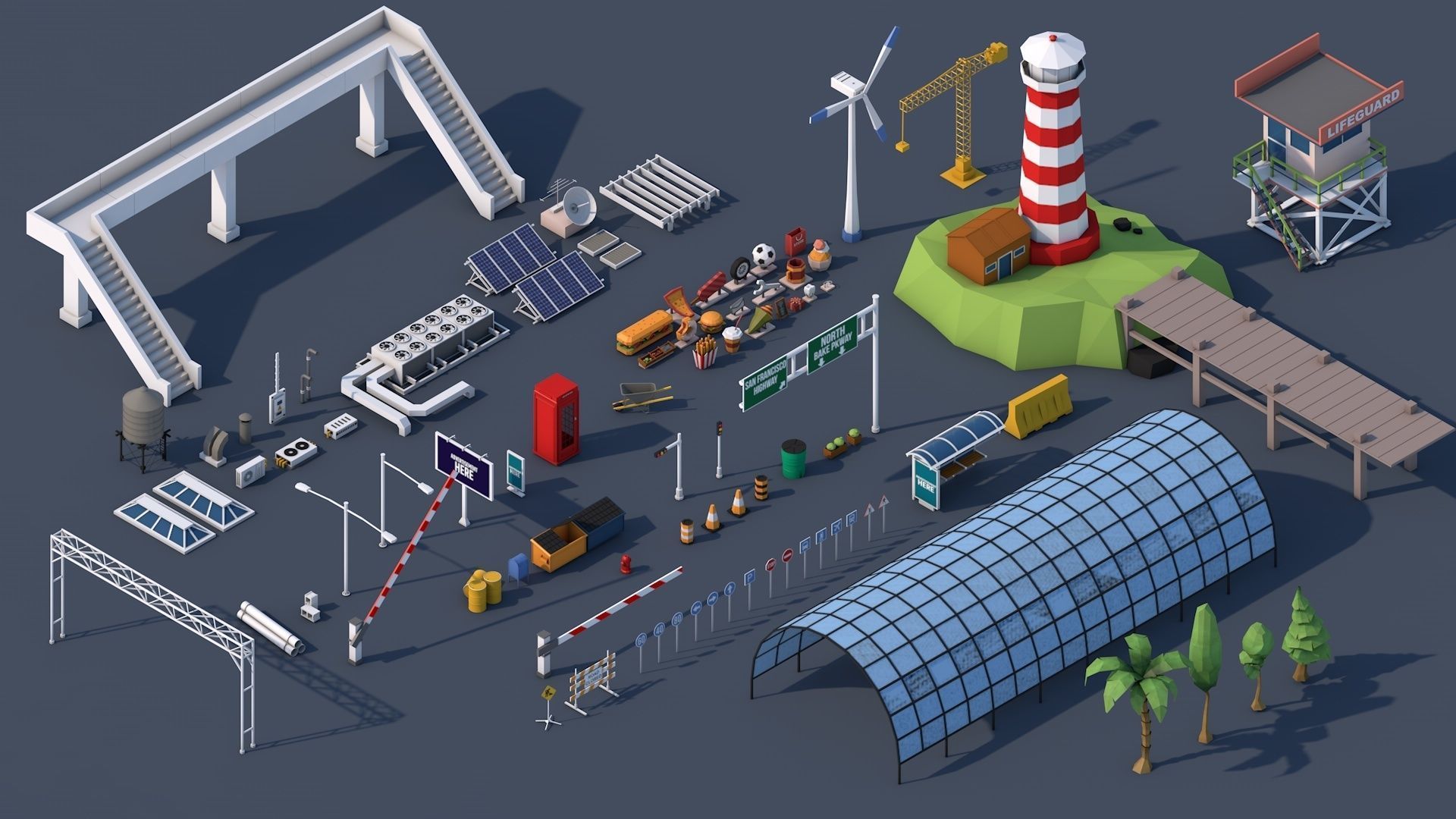 Low Poly City Pack 3 Low-poly 3D model_8