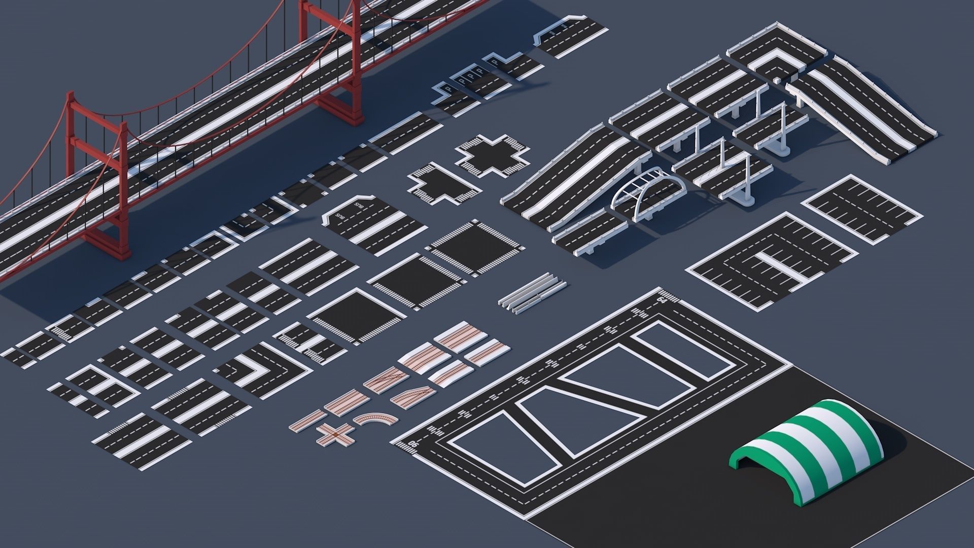 Low Poly City Pack 3 Low-poly 3D model_9