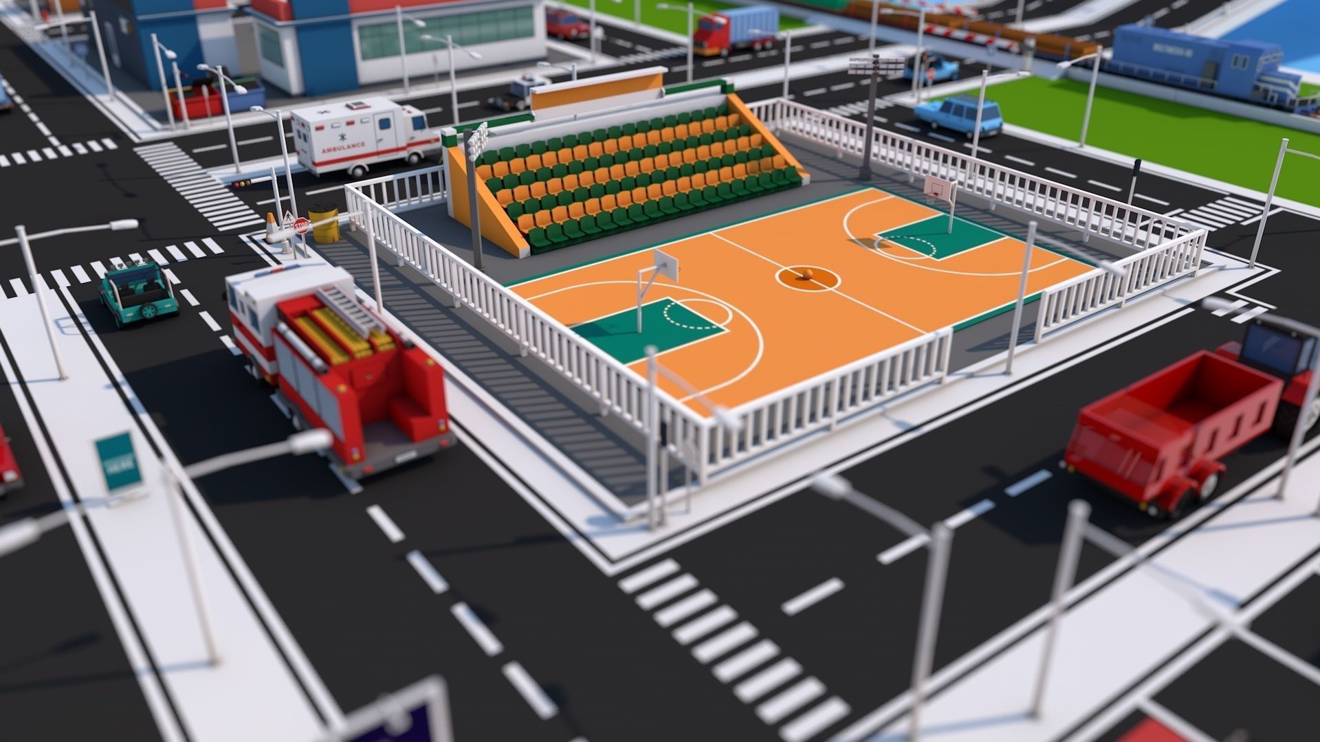 Low Poly City Pack 3 Low-poly 3D model_16