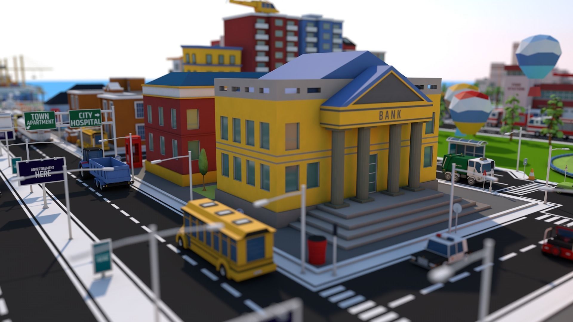 Low Poly City Pack 3 Low-poly 3D model_15