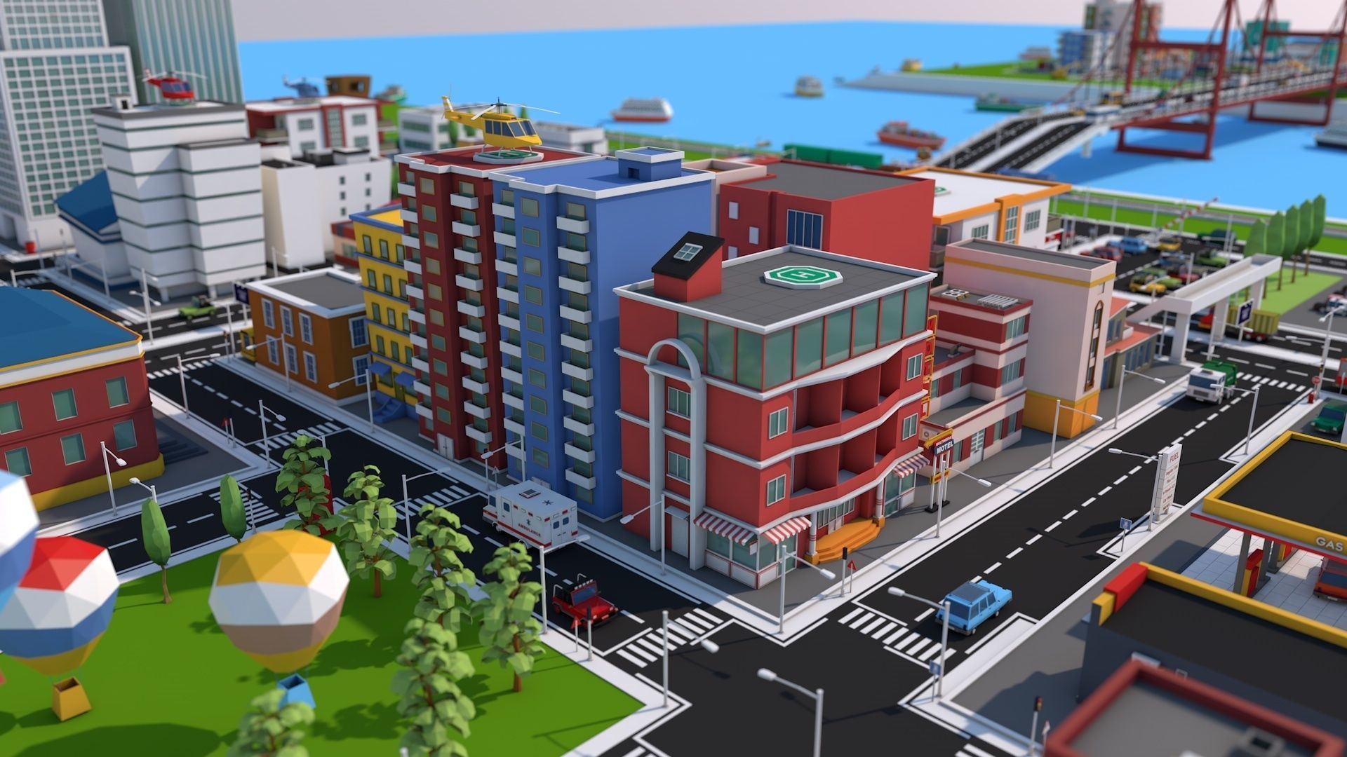 Low Poly City Pack 3 Low-poly 3D model_14