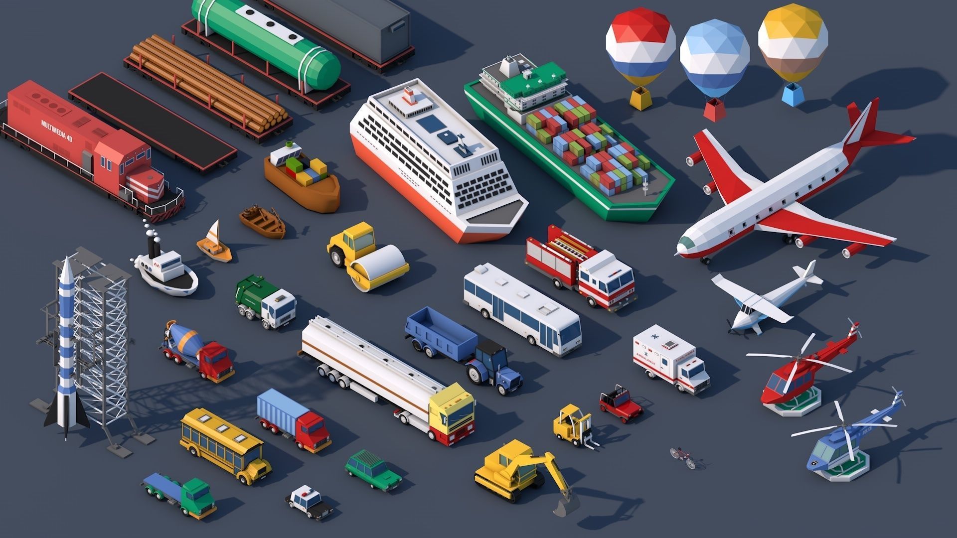 Low Poly City Pack 3 Low-poly 3D model_7