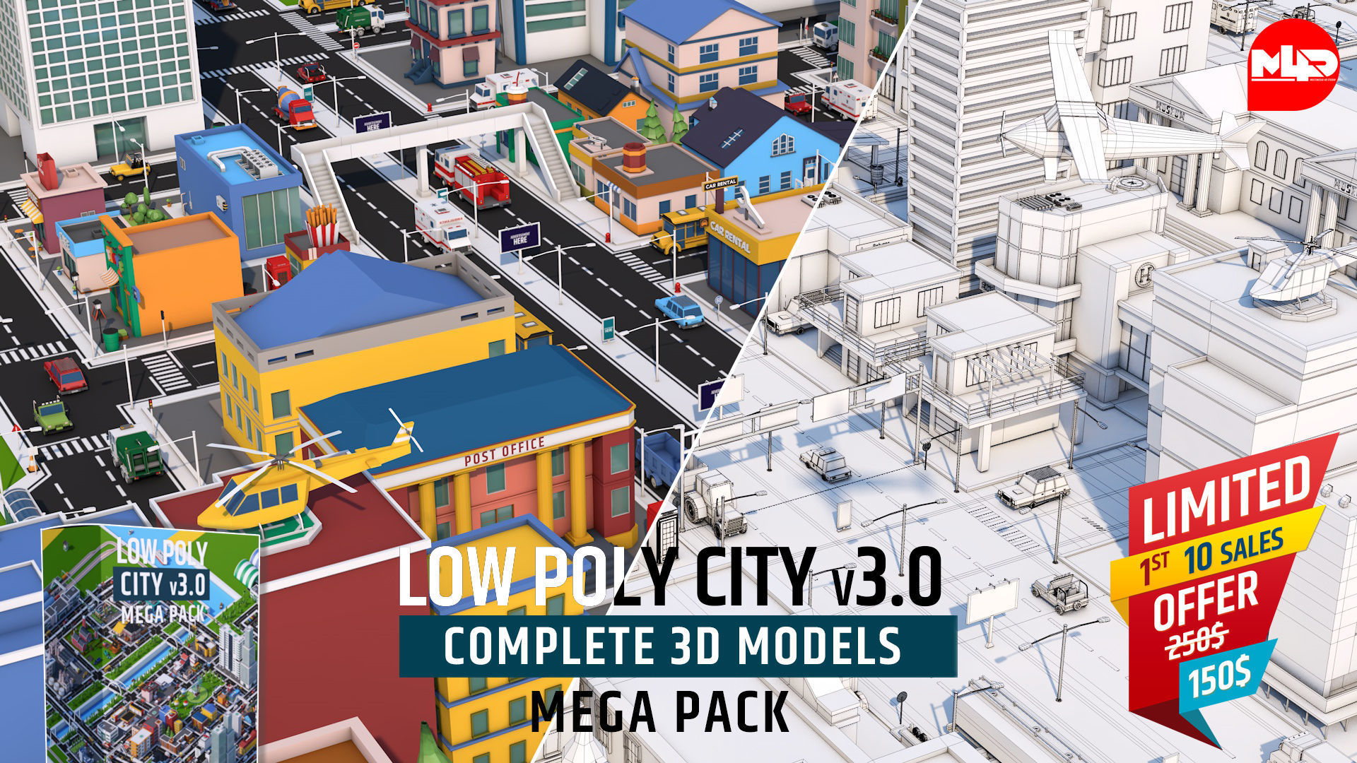 Low Poly City Pack 3 Low-poly 3D model_29