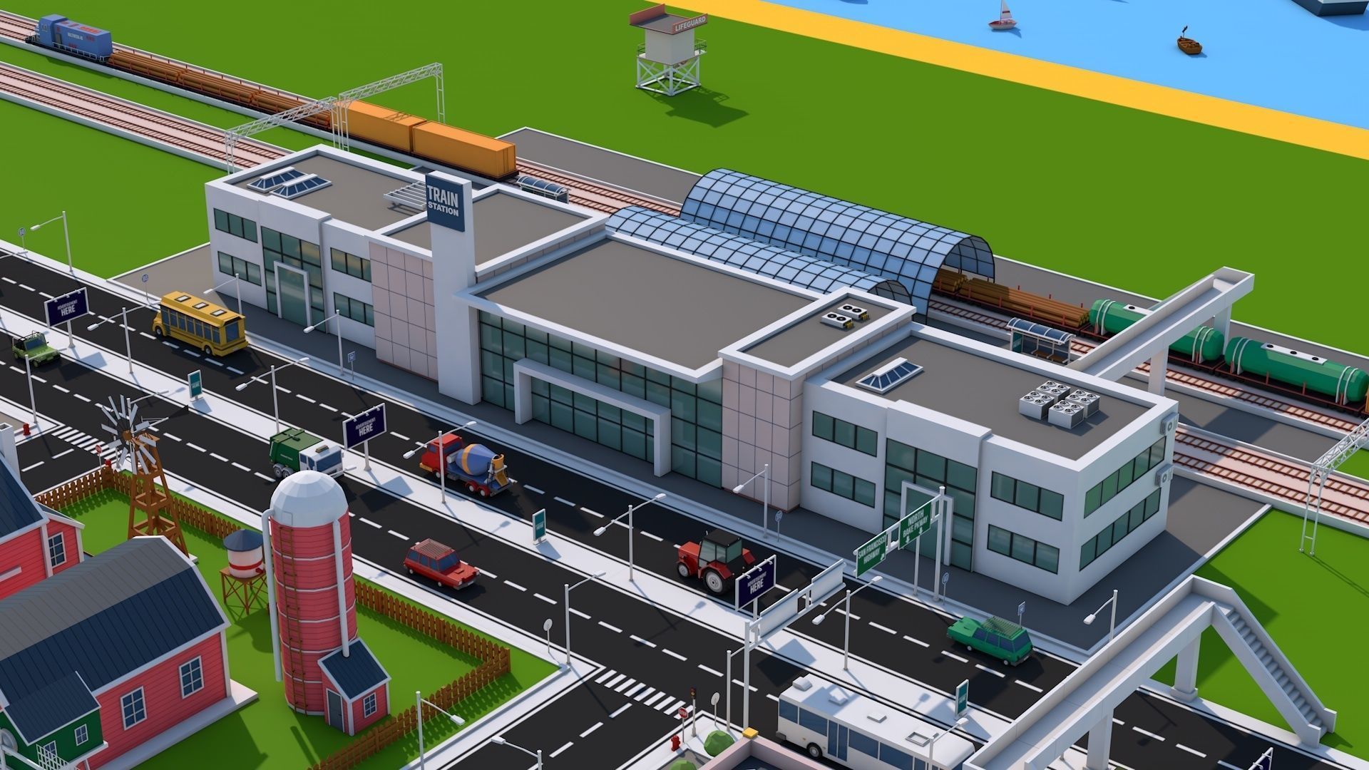 Low Poly City Pack 3 Low-poly 3D model_23