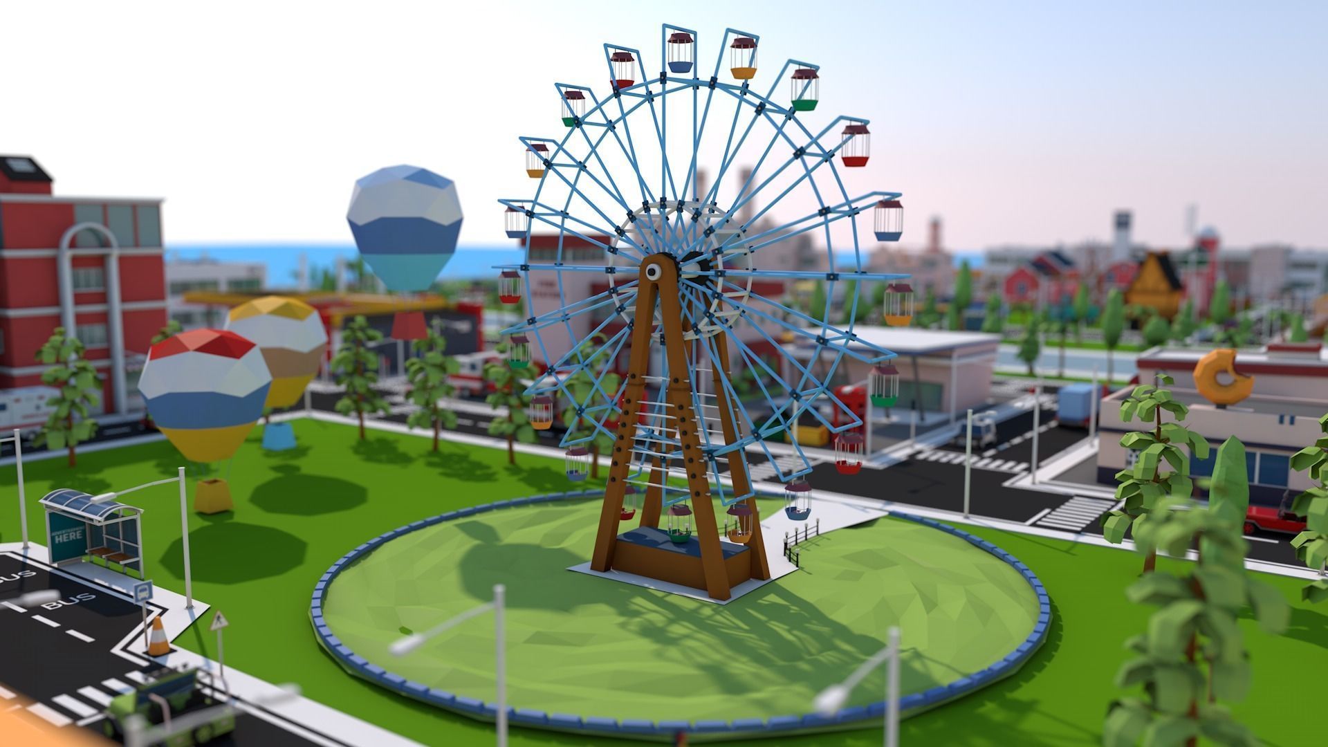 Low Poly City Pack 3 Low-poly 3D model_20