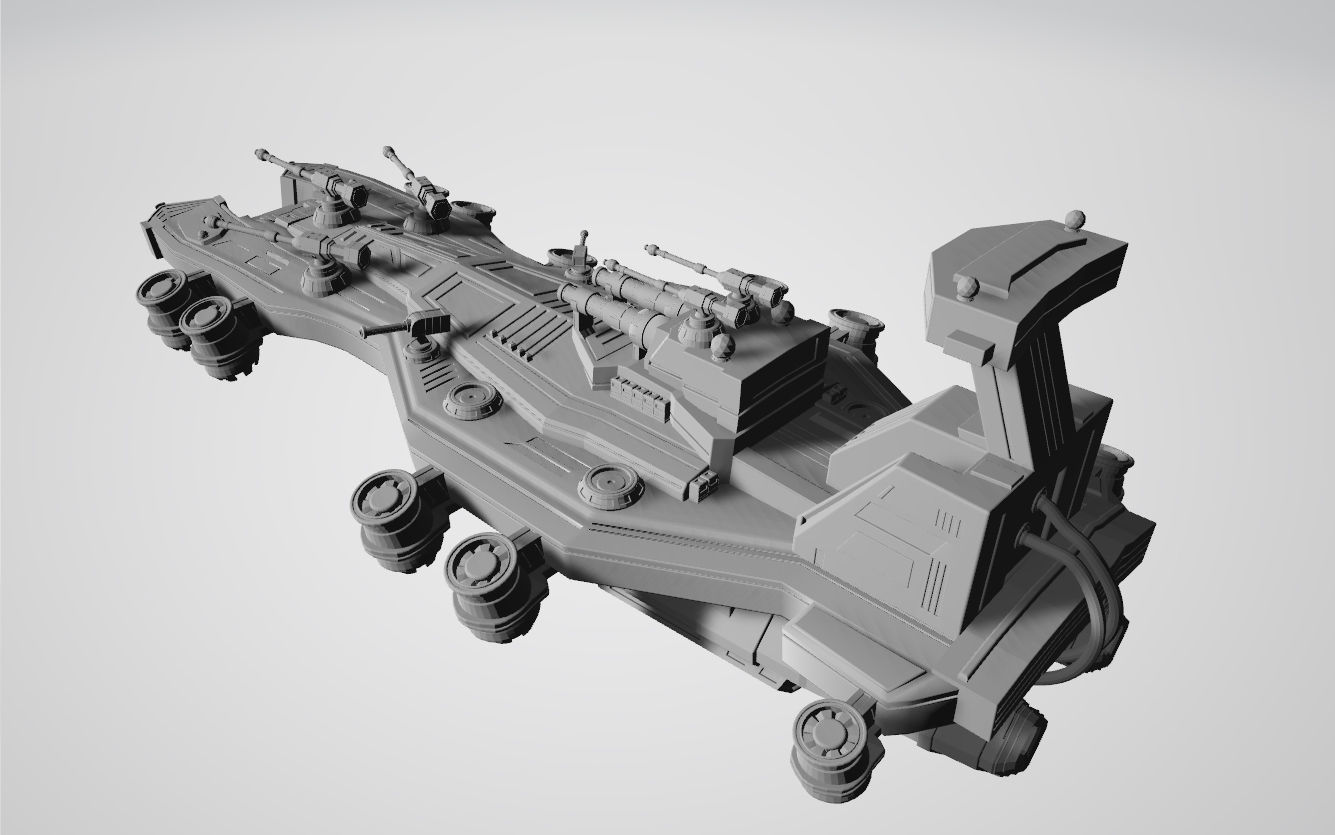 Spaceship 3D print model_3