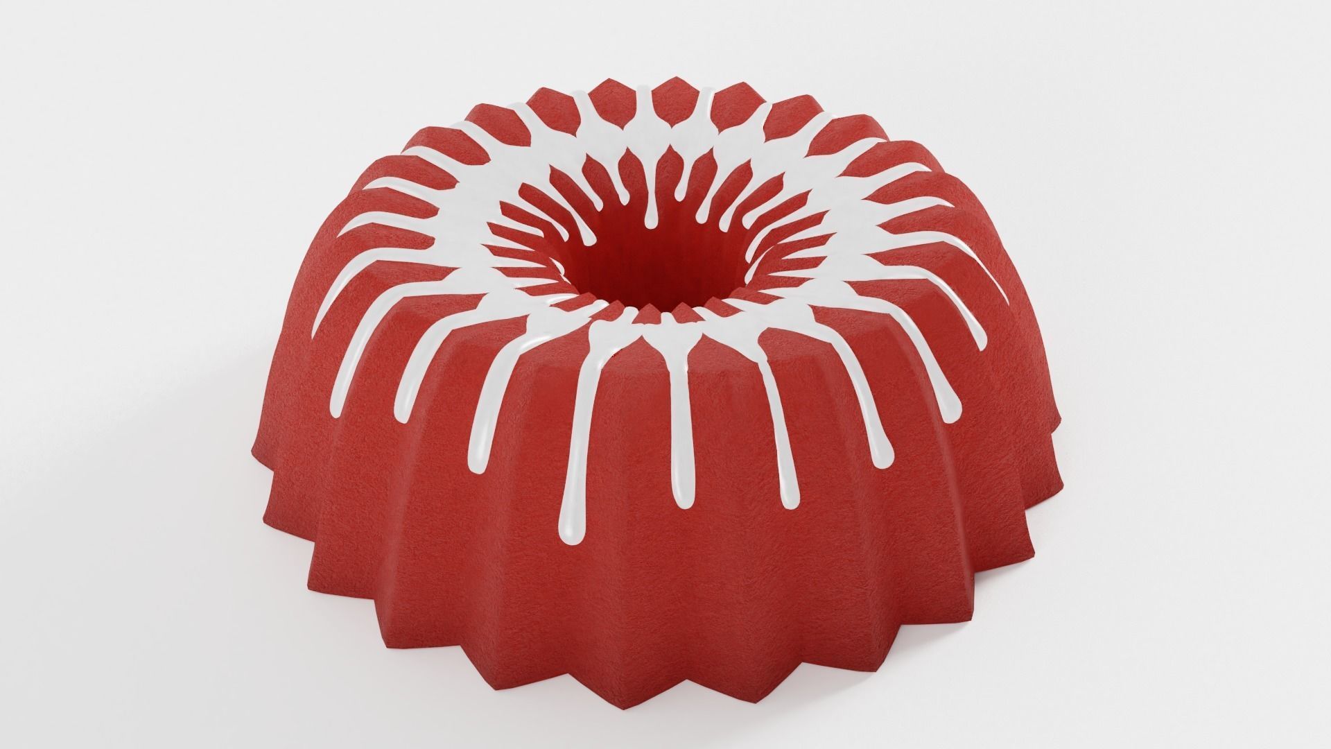 Red Velvet Bundt Cake with Cream Cheese Icing 3D model | CGTrader