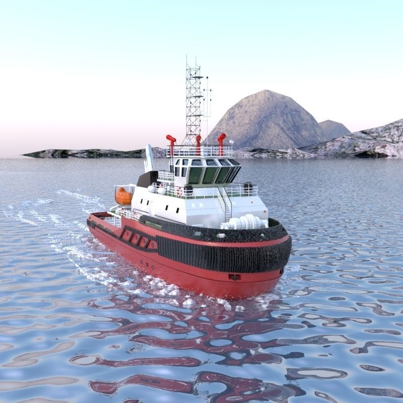 Tug Boat 3D model_2