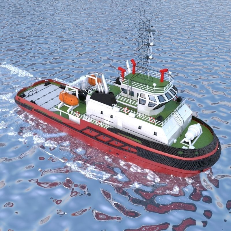Tug Boat 3D model_1