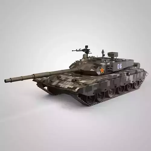 China ZTZ-99 tank 3D model