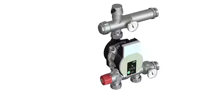 Pump and mixing unit with pump 3D print model
