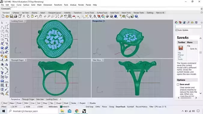 ring gold 3D print model